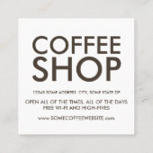 コーヒー豆ロイヤリティ ロイヤリティカード (裏面)