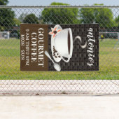 コーヒー豆入りコーヒーカップ 横断幕 (インサイチュ)