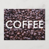 コーヒー豆写真カスタムカフェショップマーケティング ポストカード (正面)