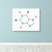 コーヒー豆分子カフェイン キャンバスプリント (インサイチュ (ウッドフロア))