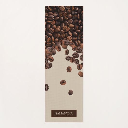 コーヒー豆名前をカスタムする ヨガマット (正面)
