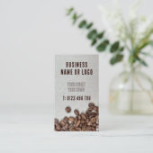 コーヒー豆垂直名刺 名刺 (スタンド正面)