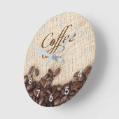 コーヒー豆壁時計 ラウンド壁時計 (傾斜)