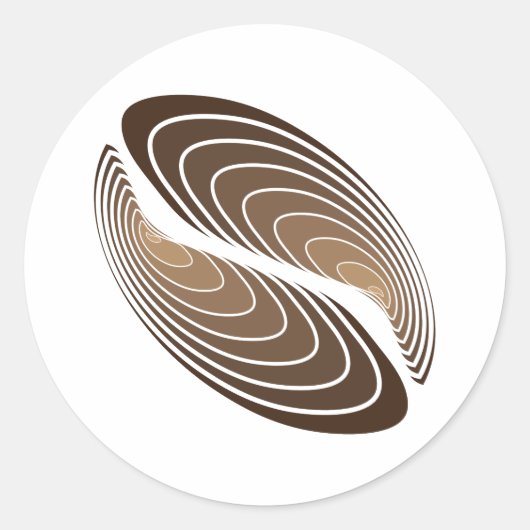 コーヒー豆層 ラウンドシール (正面)