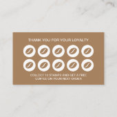 コーヒー豆店ロイヤリティ名刺テンプレート 名刺 (裏面)