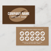 コーヒー豆店ロイヤリティ名刺テンプレート 名刺 (正面/裏面)