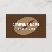 コーヒー豆店ロイヤリティ名刺テンプレート 名刺 (正面)