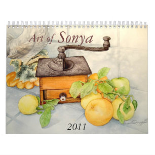 コーヒー豆挽器のjpec、芸術の、Sonya 2011年 カレンダー