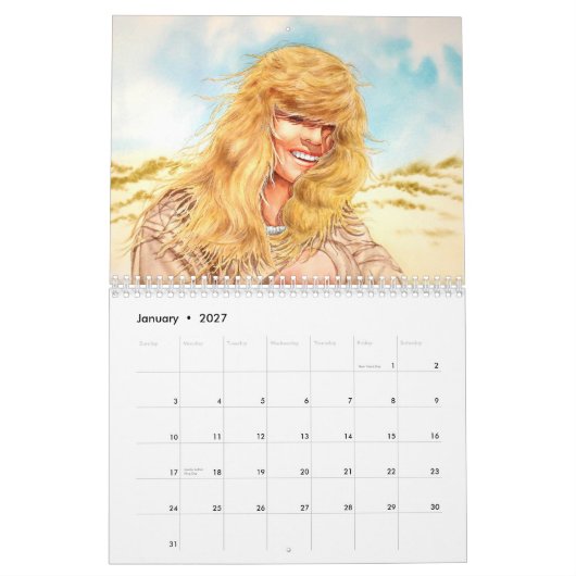 コーヒー豆挽器のjpec、芸術の、Sonya 2011年 カレンダー (1月 2027)