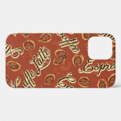 コーヒー豆書とタイポグラフィグランジの船員 Case-Mate iPhoneケース (裏面 (横))