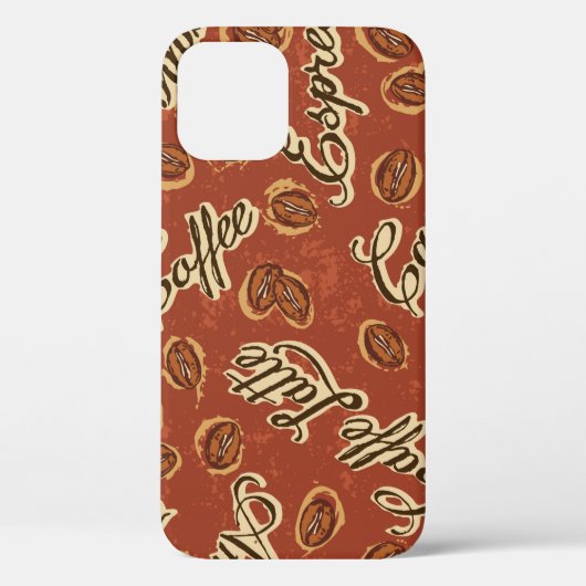 コーヒー豆書とタイポグラフィグランジの船員 Case-Mate iPhoneケース (裏面)