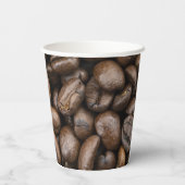 コーヒー豆柄紙カップ 紙コップ (裏面)