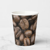 コーヒー豆柄紙カップ 紙コップ (左)