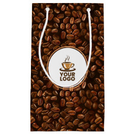 コーヒー豆柄 ショップ ブランドロゴ スモールペーパーバッグ