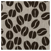 コーヒー豆模様の生地 ファブリック (クローズアップ)