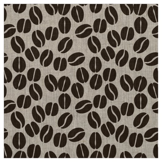 コーヒー豆模様の生地 ファブリック (見本)