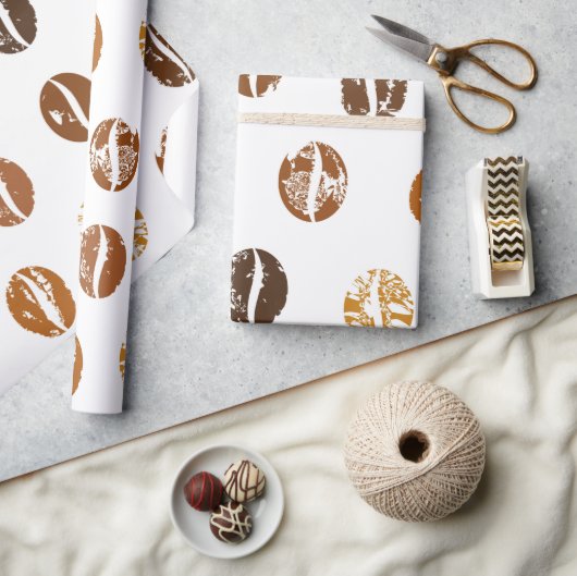 コーヒー豆紙 ラッピングペーパー (クラフト)