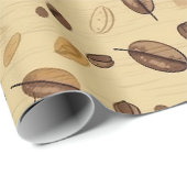 コーヒー豆素朴ヴィンテージパターンNo1 ラッピングペーパー (ロールコーナー)