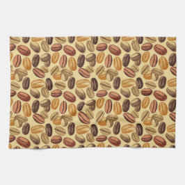 コーヒー豆素朴ヴィンテージパターンNo2 キッチンタオル