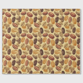 コーヒー豆素朴ヴィンテージパターンNo2 ラッピングペーパー (フラット)