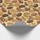 コーヒー豆素朴ヴィンテージパターンNo2 ラッピングペーパー (角)