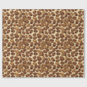 コーヒー豆素朴ヴィンテージパターンNo4 ラッピングペーパー (フラット)