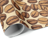 コーヒー豆素朴ヴィンテージパターンNo4 ラッピングペーパー (ロールコーナー)