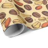 コーヒー豆素朴ヴィンテージパターンNo5 ラッピングペーパー (ロールコーナー)