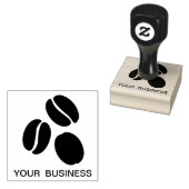 コーヒー豆飲食物と文字 ラバースタンプ (押印)