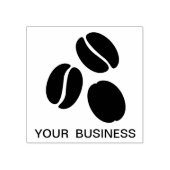 コーヒー豆飲食物と文字 ラバースタンプ (インプリント)