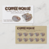 "コーヒー豆"のpersonalizable名刺 ロイヤリティカード (正面/裏面)