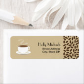 コーヒー豆&カップのコーヒー住所 シール (インサイチュ)