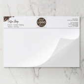 コーヒー豆 カフェ ロゴマーク ペーパーパッド (折り畳み)