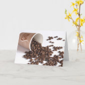 コーヒー豆 カード (黄色い花)