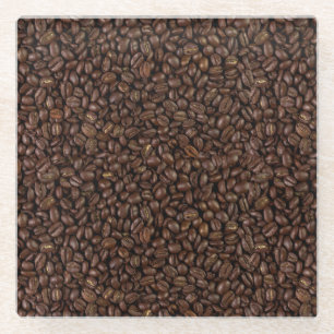 コーヒー豆 ガラスコースター