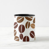 コーヒー豆-クラシックで白いマグ/黒いインテリア マグカップ (中央)