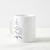 コーヒー豆 コーヒーの木 植物画 コーヒー 自然 コーヒーマグカップ (正面左)
