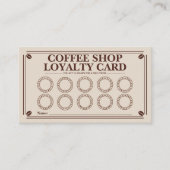 コーヒー豆 - コーヒーショップロイヤルティカード 名刺 (正面)