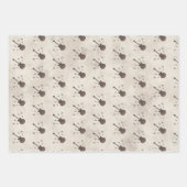 コーヒー豆 – コーヒー – ギター – コーヒーアート – 音楽 –  ラッピングペーパーシート (正面3)