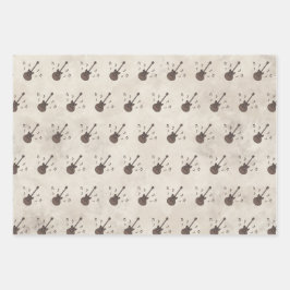 コーヒー豆 – コーヒー – ギター – コーヒーアート – 音楽 –  ラッピングペーパーシート