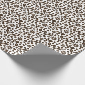 コーヒー豆、シナモン、バニラパターン ラッピングペーパー (角)