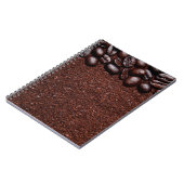 コーヒー豆-ジャワの豆によってカスタマイズテンプレート ノートブック (左側)