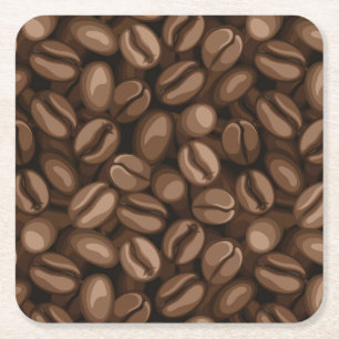コーヒー豆 スクエアペーパーコースター