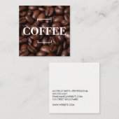 コーヒー豆 スクエア名刺 (正面/裏面)