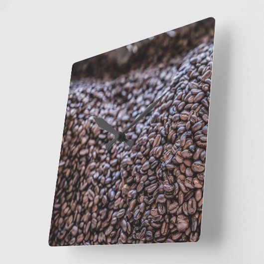 コーヒー豆 スクエア壁時計 (傾斜)