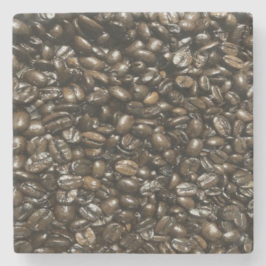 コーヒー豆 ストーンコースター (正面)