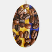 コーヒー豆 セラミックオーナメント (左)