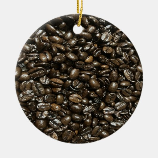コーヒー豆 セラミックオーナメント (正面)