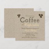 コーヒー豆 ナチュラル リュスティック どんなイベントでも ご招待状 招待状 (正面/裏面)
