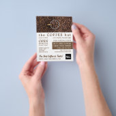 コーヒー豆、バリスタ、カフェ、コーヒーハウス チラシ (手)